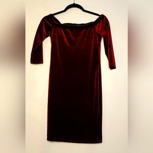 Ambiance Red Velvet Dress